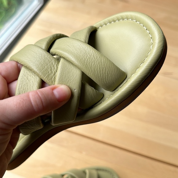 New Madewell The Leeandra Slide Sandal in Lichen Green - Picture 9 of 9